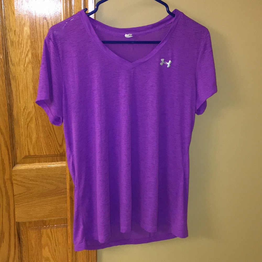Purple Under Armour Athletic Tee
